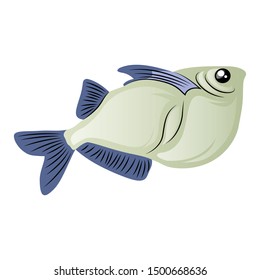 Hatchet Fish Vector Illustration Isolated On White Background