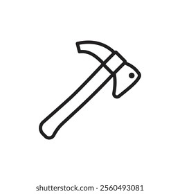 Hatchet icon Black and white logo