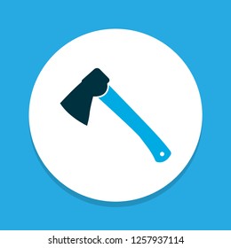 Hatchet icon colored symbol. Premium quality isolated axe element in trendy style.