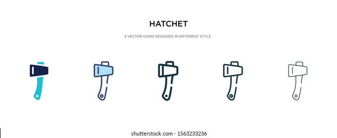 hatchet icon in different style vector illustration. two colored and black hatchet vector icons designed in filled, outline, line and stroke style can be used for web, mobile, ui