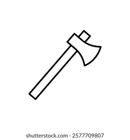 Hatchet icon Flat simple outline