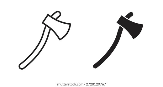 Ilustração ícone de Hatchet, vetor de linha fina, sinal de design da web,