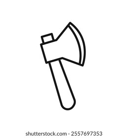 Hatchet icon Isolated flat vector in outline