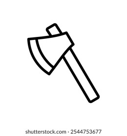 Ícone de machado logotipo definir contorno de vetor