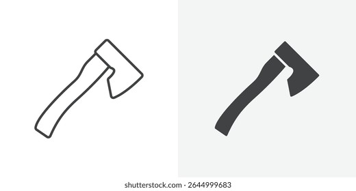 Icono de hacha Contorno de signo de Vector