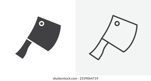 Hatchet icon. outlined vector style.