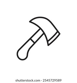 Hatchet icon Simple thin outline