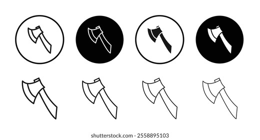 Hatchet icon Symbol mark in filled style