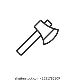 Hatchet icon Thin isolated logo