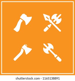 hatchet icon. This set with axe vector icons for mobile and web
