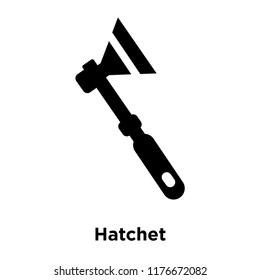 Hatchet icon vector isolated on white background, logo concept of Hatchet sign on transparent background, filled black symbol