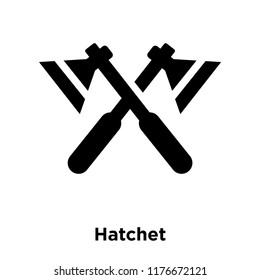 Hatchet icon vector isolated on white background, logo concept of Hatchet sign on transparent background, filled black symbol