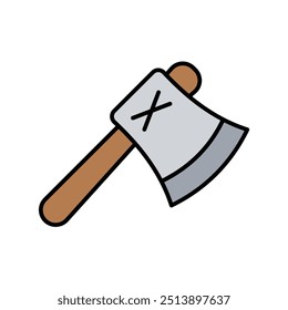 ícone de machado com fundo branco vetor ilustração stock