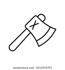 hatchet icon with white background vector stock illustration