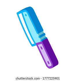 Vector de iconos del Cuchillo de Hatchet. Señal isométrica de Hatchet Knife. ilustración de símbolo aislado de color