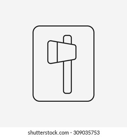 Hatchet line icon