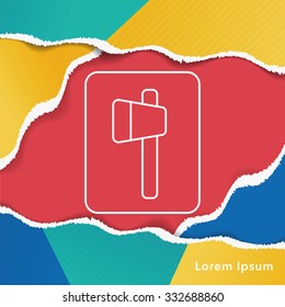 Hatchet line icon