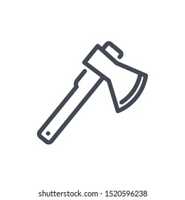 Hatchet line icon. Ax vector outline sign.