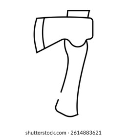hatchet hatchet line icon vector. hatchet hatchet sign. isolated contour symbol black illustration