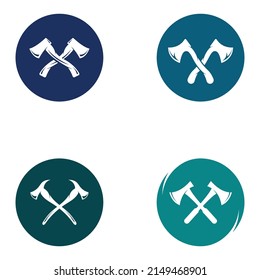 Hatchet logo with vector design concept.