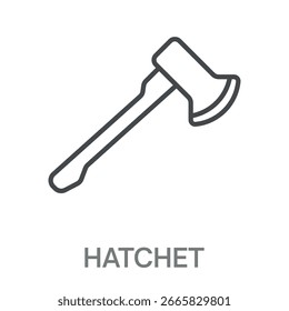Hatchet Simple Style Design Outline Symbol Illustration