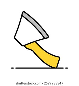 Hatchet vector filled outline EPS 10 file