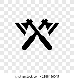 Hatchet vector icon isolated on transparent background, Hatchet transparency logo concept