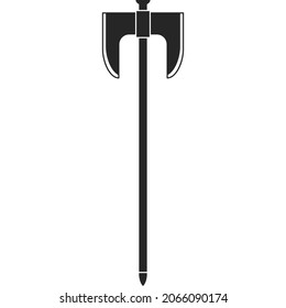 Icono de vector de Hatchet.Icono de vector negro aislado en el eclosor de fondo blanco.