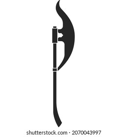 Icono de vector de Hatchet.Icono de vector negro aislado en el eclosor de fondo blanco.