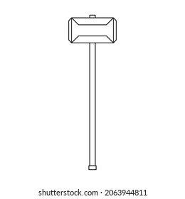 Icono de vector de Hatchet.Icono de vector de contorno aislado en el eclosor de fondo blanco.