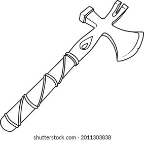 hatchet vector illustration isolated on white background