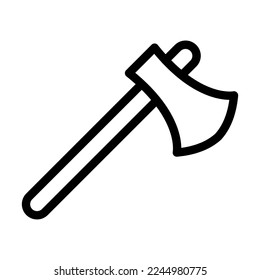 Hatchet Vector Line Icon Design