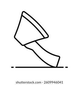 Hatchet vector outline EPS 10 file