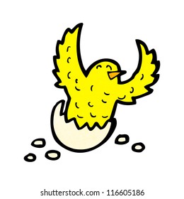 caricatura de pájaro incubador