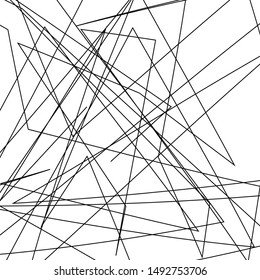 Hatching, chaotic thin lines intersecting in different directions. Asymmetric texture. Grunge urban style. Vector illustration.