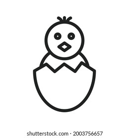 Hatching Chick icon vector image. Can also be used for Carnival. Suitable for mobile apps, web apps and print media.