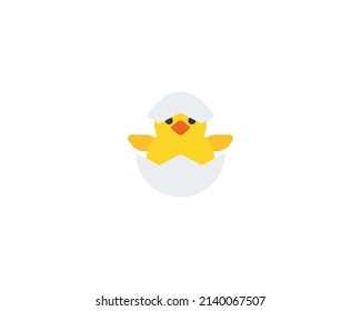 Hatching Chick vector isolated icon. Hatching Chick emoji illustration.