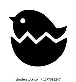 Hatching duck vector icon isolated on white background