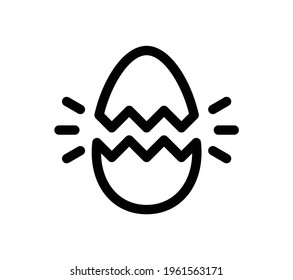 Hatching egg to cook food icon vector