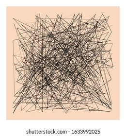  Hatching Grunge Drawing Texture, Intersecting Ink Shabby Grid with Lines