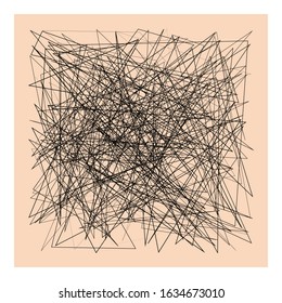  Hatching Grunge Drawing Texture, Intersecting Ink Shabby Grid with Lines