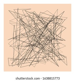  Hatching Grunge Drawing Texture, Intersecting Ink Shabby Grid with Lines