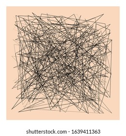  Hatching Grunge Drawing Texture, Intersecting Ink Shabby Grid with Lines