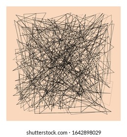  Hatching Grunge Drawing Texture, Intersecting Ink Shabby Grid with Lines