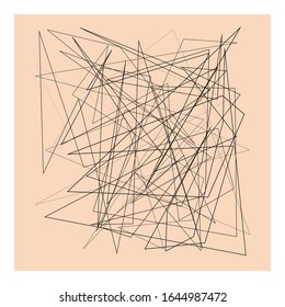  Hatching Grunge Drawing Texture, Intersecting Ink Shabby Grid with Lines