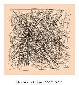  Hatching Grunge Drawing Texture, Intersecting Ink Shabby Grid with Lines