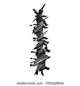 Letra decorativa de estilo afilador. Tipo de letra Art.