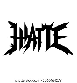 hate black metal fashion sticker t shirt music vector illustration template design