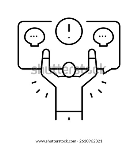 hate crimes line icon vector. hate crimes sign. isolated contour symbol black illustration