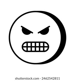 Hate emoji vector design in trendy style, ready to use icon